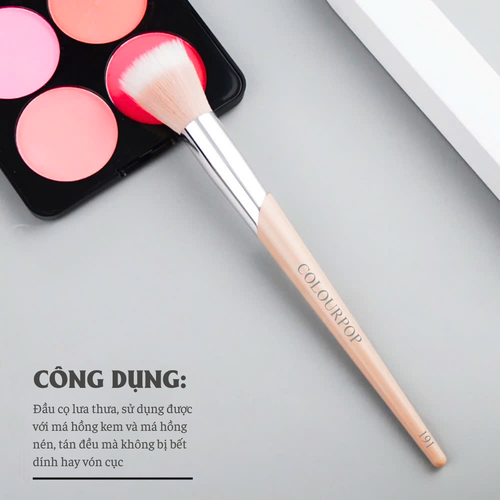 Cọ Stippling Tán Má Hồng Và Highlight COLOURPOP Blush Brush C191